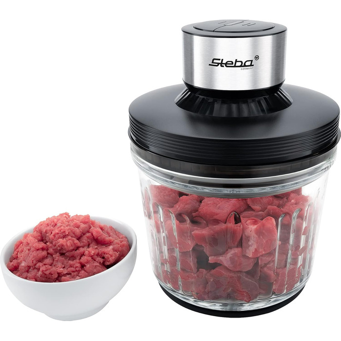 Мульти-подрібнювач Steba MG 400 зі скляною ємністю 2L, 400W, з нержавіючою сталлю, 2 швидкості, для кухні