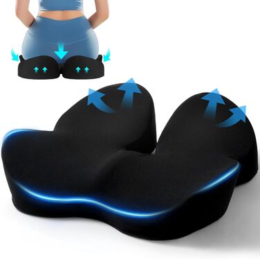Подушка для офісного крісла Firhuza Memory-Sitzkissen: ергономічна, для полегшення болю в спині та ішіасу, з memory foam