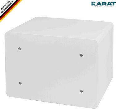Сейф для меблів KARAT Tresor з датчиком відбитка пальця - 25 x 35 x 25 см, білий. Електронний та комбінаційний замок, настінний сейф для дому з ричагами (Murowa)