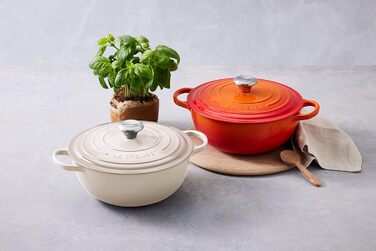 Каструля Le Creuset Signature з чавуну, 24 см, 4.1 л, для всіх плит (включаючи індукцію), кольор сірий