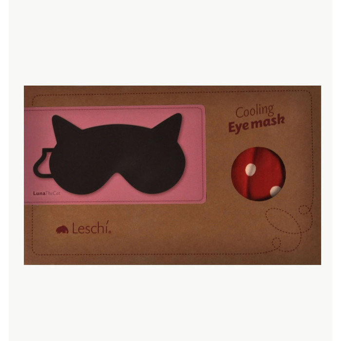 Маска для сну Leschi Sleep Mask Luna, чорна (Polka Dot Red / Midnight)