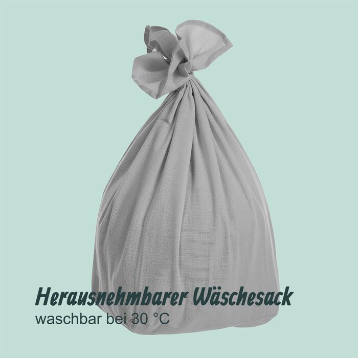 Кошик для білизни Relaxdays з бамбука з 2 відділеннями