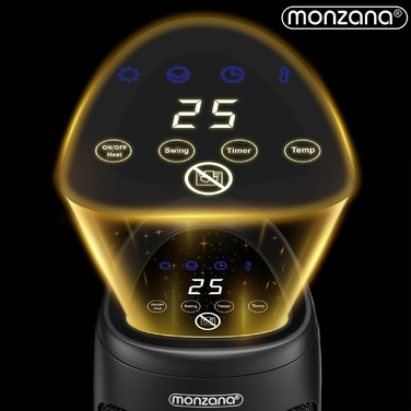 Тепловентилятор MZKH2200 чорний кераміка 2000 Вт