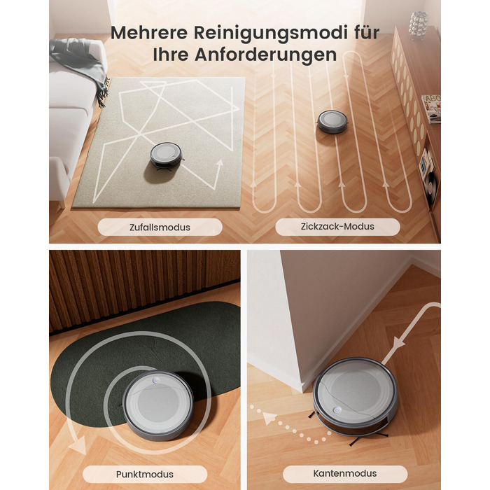 Робот-пилосос LEFANT 4500Pa: потужне прибирання, уникнення перешкод, для тварин, керування через додаток/Alexa