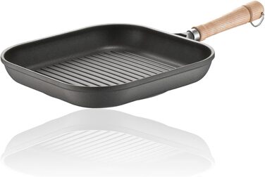 Сковорода Berndes BONANZA 24 см, алюмінієвий лиття, антипригарне покриття, квадратна, сіра