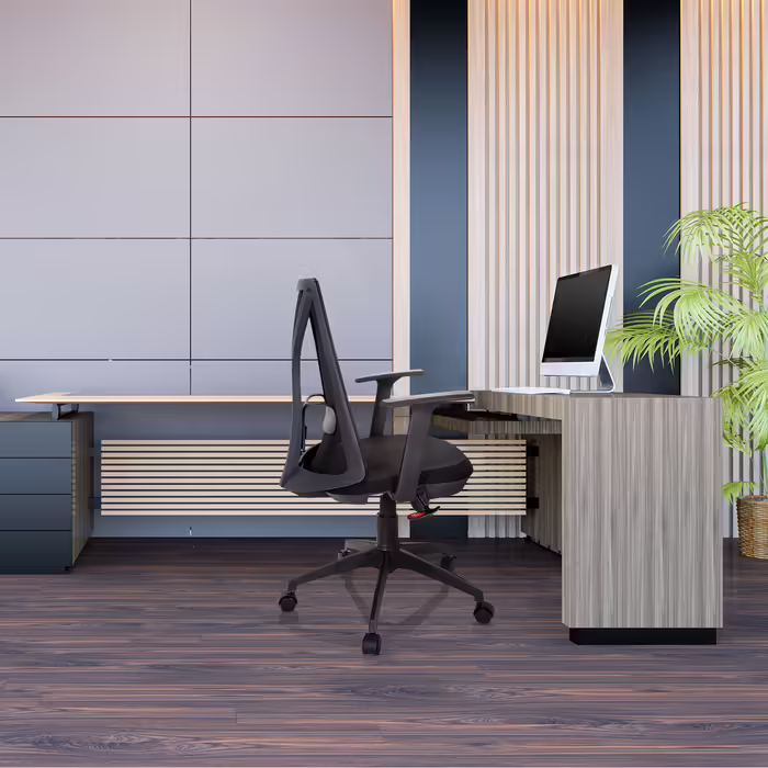 Офісне крісло / Обертове крісло FALUN BASIC Сітка / Тканина Чорний hjh OFFICE