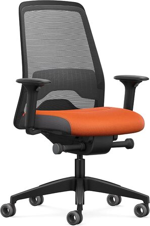 Офісне крісло Interstuhl Every Active Edition – регульована поперекова підтримка, комфортне та активне сидіння (зелений | чорний) (антрацит | помаранчевий)