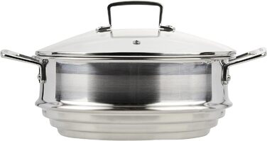 Вставка для пароварки Le Creuset з нержавіючої сталі з кришкою з термостійкого скла, діаметр 24 см