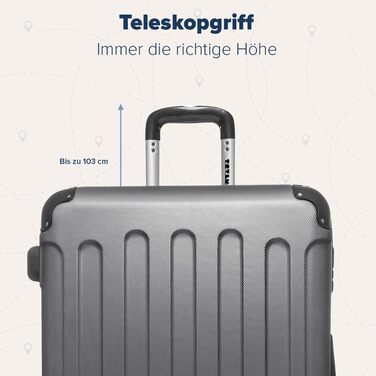 Набір валіз TRVLMORE: 2 валізи з жорстким корпусом, набір валіз для подорожей