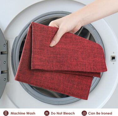 Набори тканинних серветок на стіл, 8 шт, Бордовий колір, Стійкі до високих температур, Легко миються, для кухні