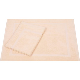Комплект Betz з 2 килимків для ванної, килимок для ванної, килимок для душу, махрова тканина розміром 50x70 см, 100 бавовна преміум-класу, 650 г/м2, Колір (Бежевий)