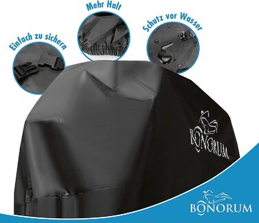 Чохол для мотоцикла Bonorum 245x105x125 см з тканини Оксфорд XXL 210D / чохол для мотоцикла Водонепроникний і водонепроникний з отвором для замка / захисний чохол для скутера і мотоцикла чорний