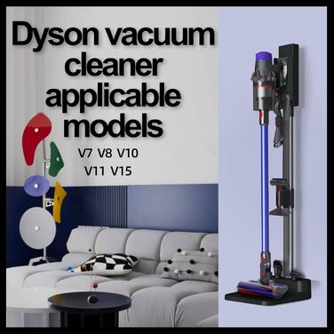 Підставка для пилососа SATUO для Dyson V6-V15, SV18, SV21, з 6-8 місцями для зберігання аксесуарів