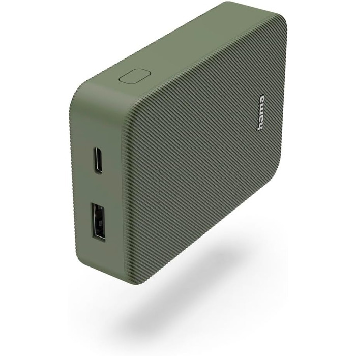 Портативний зарядний пристрій, зелений, 10 10000mAh, USB C/A, LED