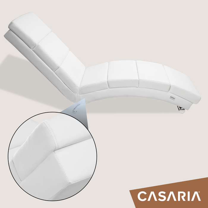 Relax Lounger London біла штучна шкіра