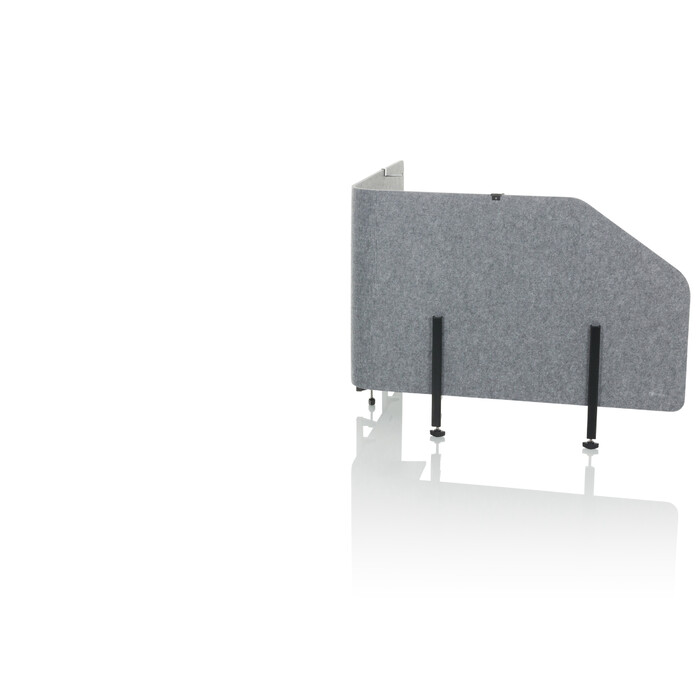 Акустична перегородка для офісу FLEXMIUT T TOP з пластику / текстилю сірого кольору (hjh OFFICE)