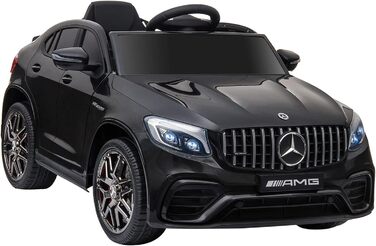 Дитячий електромобіль Mercedes-Benz AMG GLC63S Coupe 12V з пультом, ременем безпеки, 2x35Вт моторами, ліцензія, чорний
