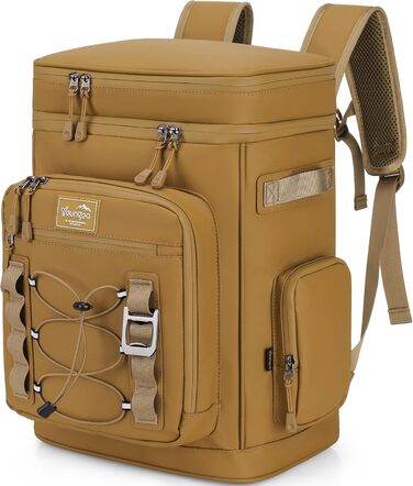 Рюкзак-холодильник 30L, водонепроникний, для пікніка, пляжу, кемпінгу, відпочинку на природі (зелений/жовтий)