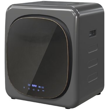 Сушарка для білизни з УФ-дезінфекцією, компактна, місткістю 4 кг, з нержавіючої сталі, сірого кольору