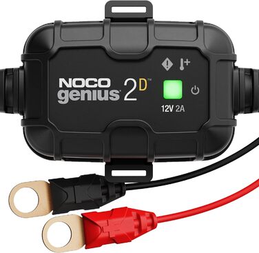 NOCO GENIUS2D: Інтелектуальний зарядний пристрій для акумуляторів 12V 2A – Підтримує, заряджає та десульфатує акумулятори, з захистом від перевантаження та температурною компенсацією. Підходить для свинцево-кислотних акумуляторів