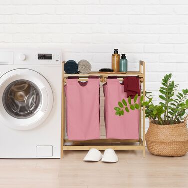 Кошик для білизни Relaxdays з полицями з бамбука