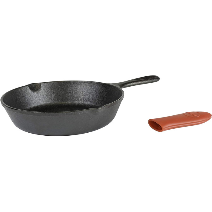 Сковорода Ø 30см, висота 5см, з чавуну, кругла з ручкою, чорна () (8 дюймів, сковорода з тримачем)