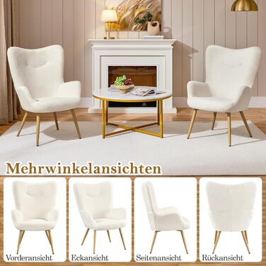 Крісло-мішок Yaheetech з поліестеру, крісло для телевізора, крісло-релакс, біле