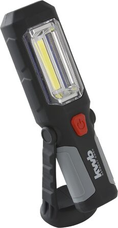 Робоче світло COB-LED міцна лампа для майстерні з магнітною основою (поворотною), гачком для підвішування, функцією ліхтарика, плоскою, чорною Поворотне робоче світло на батарейках
