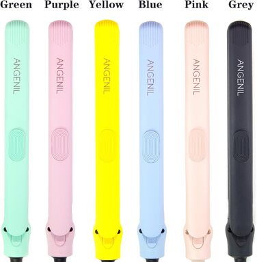 ANGENIL Pro Mini Титановий випрямляч та плойка 2-в-1 для волосся, компактний дорожній формат, швидкий нагрів 20 сек, сірий колір