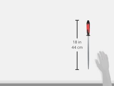 Ручка червона/чорна, заточувальний сталевий круглий з ручкою 2 K, поверхнева твердість понад 65 HRC, точильний камінь для кухарського ножа) 73171300-63, 30