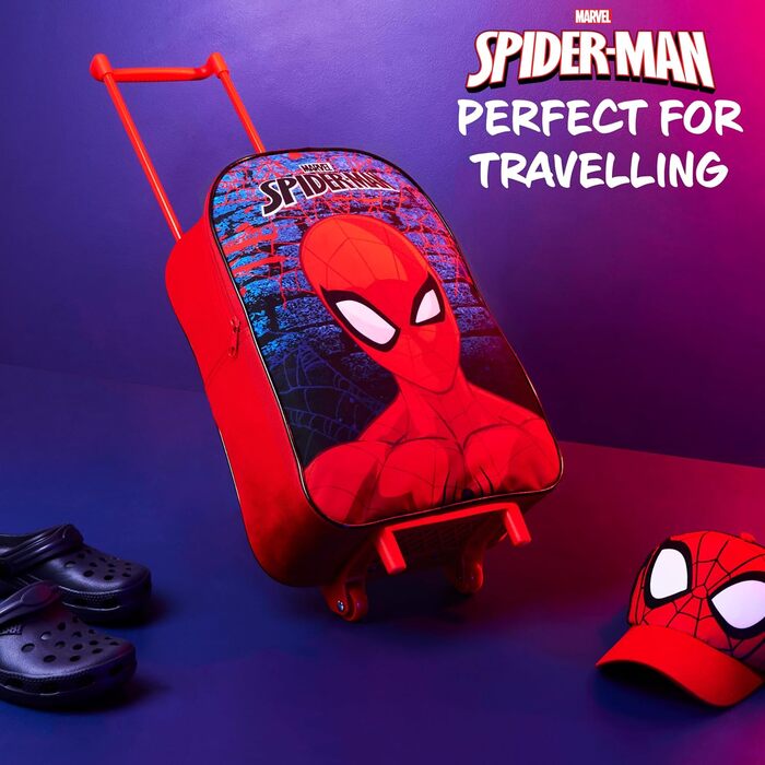 Дитяча валіза Marvel Spiderman, складний візок 39x27 см, 10.5л, 2 колеса, висувна ручка