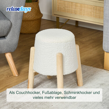 Relaxdays Ottoman з Teddy Fur
