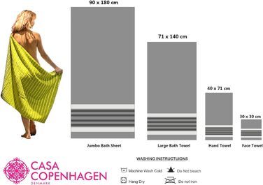 Набір рушників Casa Copenhagen Solitaire Mix 600 г/м Єгипетська бавовна, 6 шт. (фіолетовий-індиго бірюзово-зелений)