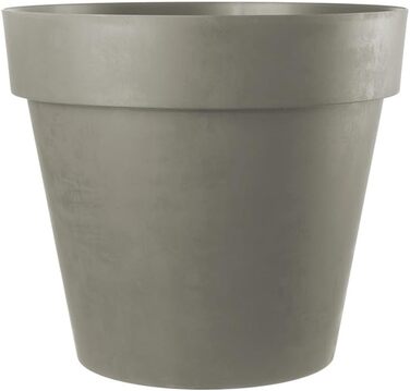 Крехер XXL круглий горщик для рослин / горщик для квітів, діаметром 79 см / 58 см, на колесах! Чудовий акцент для саду, тераси, ресторанів та комерційних приміщень! (XL-Ø58cm) (XL (Ø58cm) - 2 шт, Коричневий)