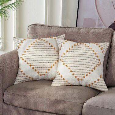 Набір з 2 чохлів на подушки в стилі бохо 50х50см, декоративний чохол на подушку