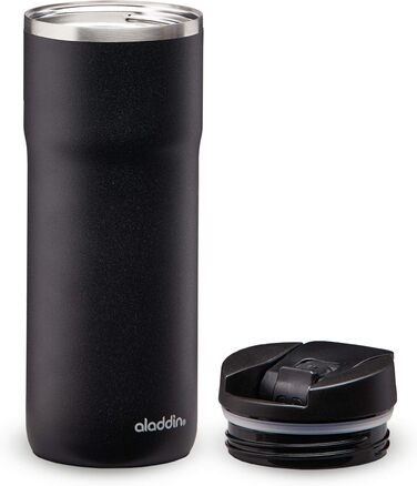 Термокружка Aladdin Barista Java Thermavac 0.47L Lava Black - Зберігає тепло 4 години, не протікає, з нержавіючої сталі, BPA Free, для кави з собою