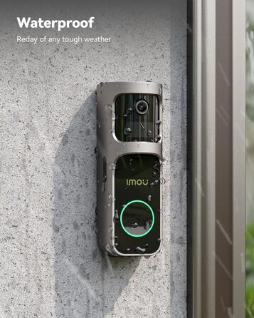 Відеодзвінок Imou DB2S 2K (3MP) WiFi з дзвінком, AI-розпізнавання людей, нічне бачення 5м, двосторонній аудіо, SD-карта
