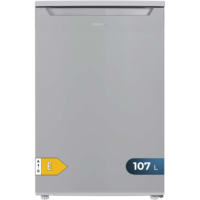 Міні-холодильник Cecotec Bolero CoolMarket TT 107: 107 л, Inox, регулювання температури, ящик для овочів, морозильна камера, тиха робота