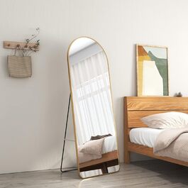 Дзеркало стояче EMKE Gold 160x60 см - дзеркало в повний зріст для спальні, вітальні, передпокою та гардеробної