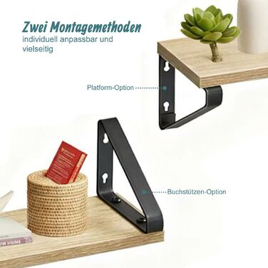 Набір полиць для стін Relaxdays (3 розміри)