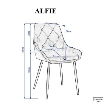 Стілець ALFIE чорний каркас/беж