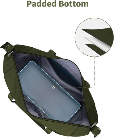 Ручна поклажа Narwey 40L Army Green - Дорожня сумка жіноча/чоловіча 52x35x22 см