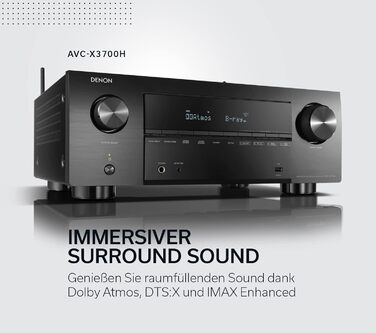 Канальний AV-підсилювач Denon AVC-X3700H, 8K, Dolby Atmos, Alexa, HEOS, чорний (2020), 9.2-