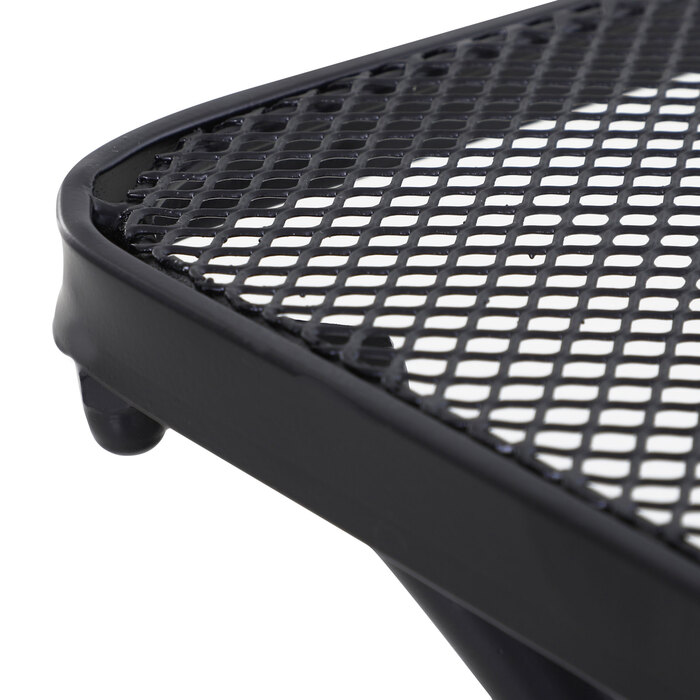 Outsunny Side Table Чорний садовий стіл 45x45x50см Металевий балконний столик Журнальний столик для патіо та саду