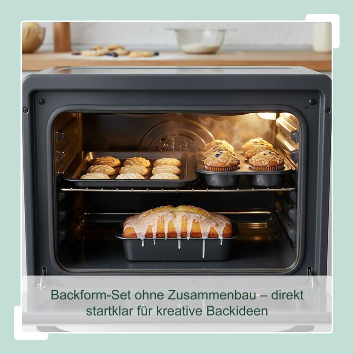 Набір форм для випічки Relaxdays, 3 шт., з вуглецевої сталі