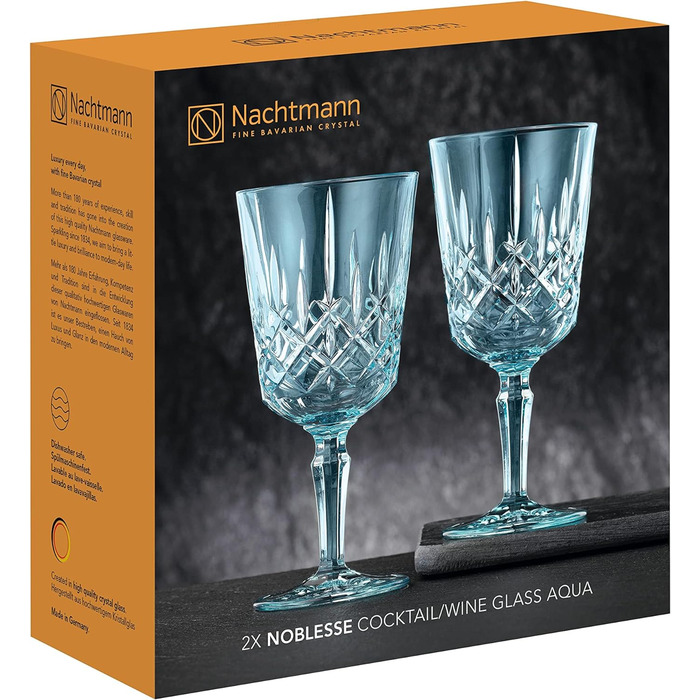 Набір келихів для вина 355 мл, 2 штуки, Blue Noblesse Nachtmann