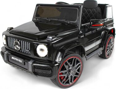 Дитячий електромобіль Mercedes G63 AMG 4x4, 180 Вт, шкіряне сидіння, 4 амортизатори, EVA-колеса, 12V 9Ah, пульт ДК, чорний