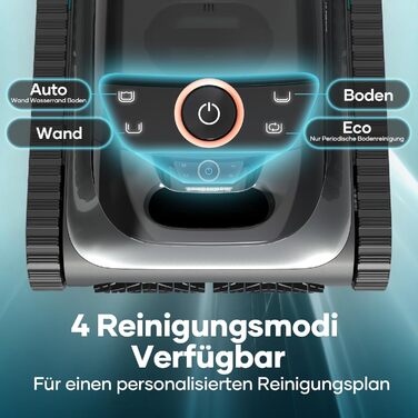 Робот-пилосос для басейну AIPER Scuba S1, бездротовий, для дна і стін, інтелектуальна навігація 2.0, 150 хвилин роботи, для вбудованих басейнів до 150 м², сірий/синій