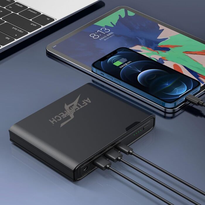 AFTERTECH Mini UPS Powerbank 12V 3000mAh: Джерело безперебійного живлення з USB-виходом, Li-Ion акумулятор