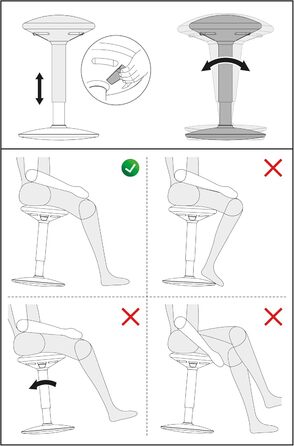 Ергономічний офісний стілець-трансформер 2-в-1 з регулюванням висоти (чорний) | Стілець для здорової спини